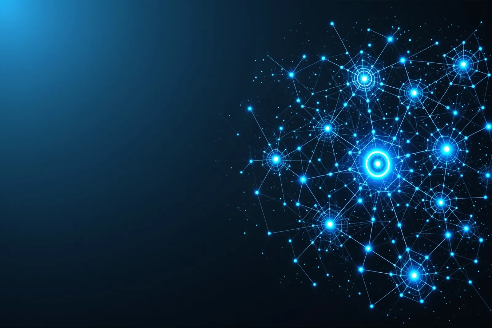 A geometric illustration of a digital search interface with AI-driven coding elements.