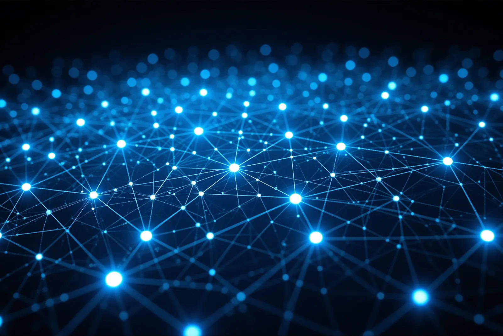 A geometric illustration of interconnected digital advertising platforms.