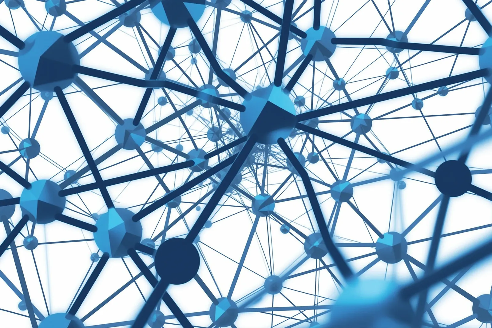 A geometric illustration representing the intersection of AI, content, and compensation models.